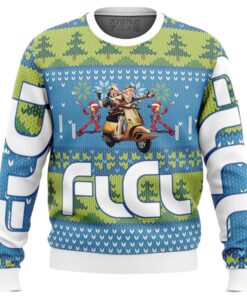 Flcl Fooly Cooly Canti Saw Christmas Tree Ugly Christmas Sweater Best Gift For Fans