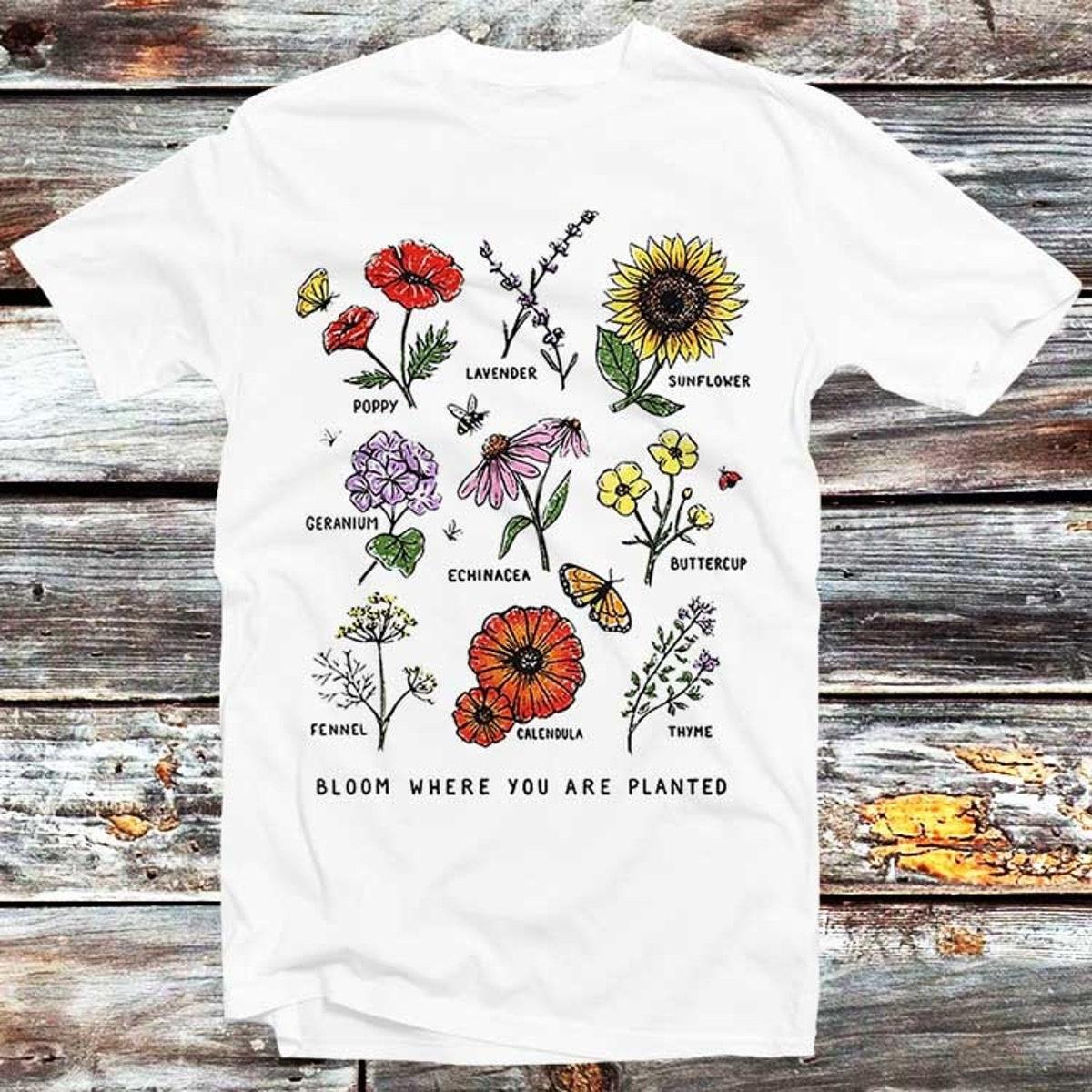 Flowers Name Floral Casual T-shirt Best Gifts For Family Friends