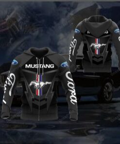 Ford Mustang Black Zip Hoodie For Fans