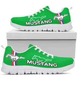 Ford Mustang Green Running Shoes For Men And Women