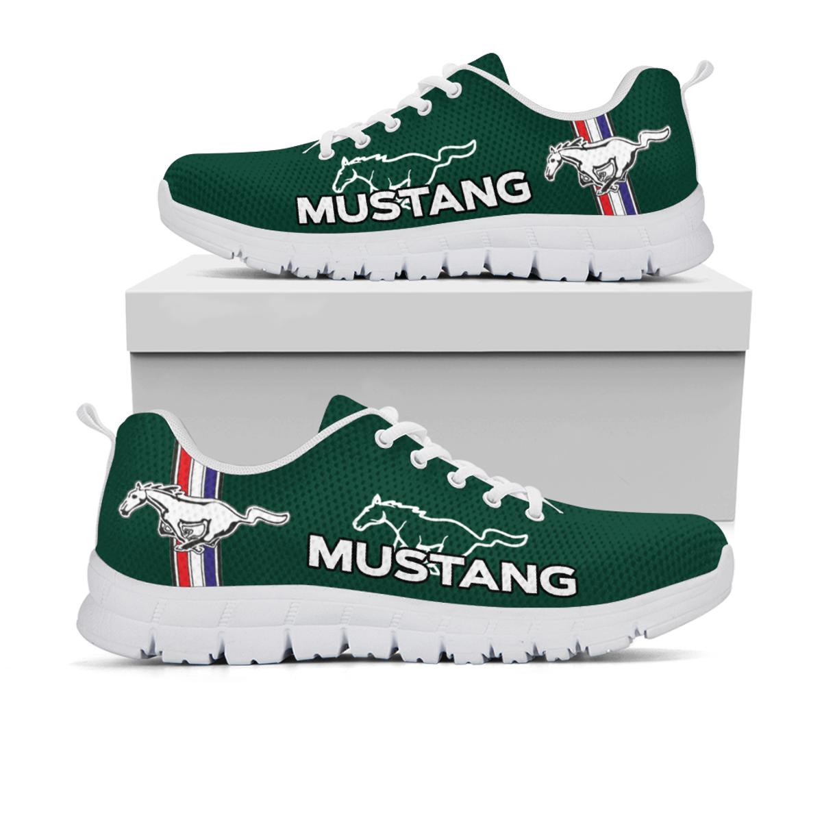 Ford Mustang Green Running Shoes For Men And Women