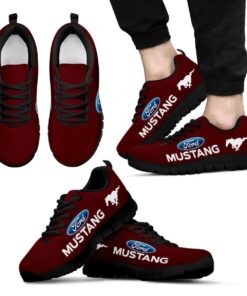 Ford Mustang Maroon Running Shoes For Fans