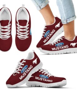 Ford Mustang Maroon Running Shoes For Fans 3