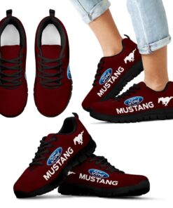 Ford Mustang Maroon Running Shoes For Fans 4