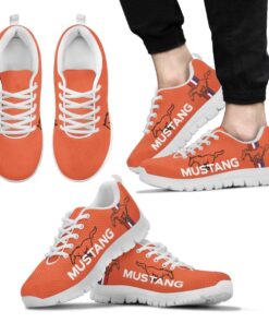 Ford Mustang Orange Running Shoes Gift