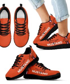 Ford Mustang Orange Running Shoes Gift 3