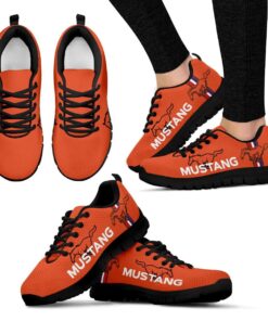 Ford Mustang Orange Running Shoes Gift 4