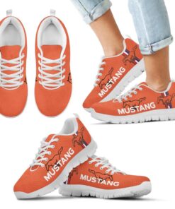 Ford Mustang Orange Running Shoes Gift 6