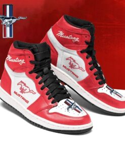 Ford Mustang Red Air Jordan 1 High Sneakers For Fans