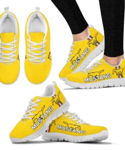 Ford Mustang Yellow Running Shoes For Fans 1