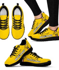 Ford Mustang Yellow Running Shoes For Fans