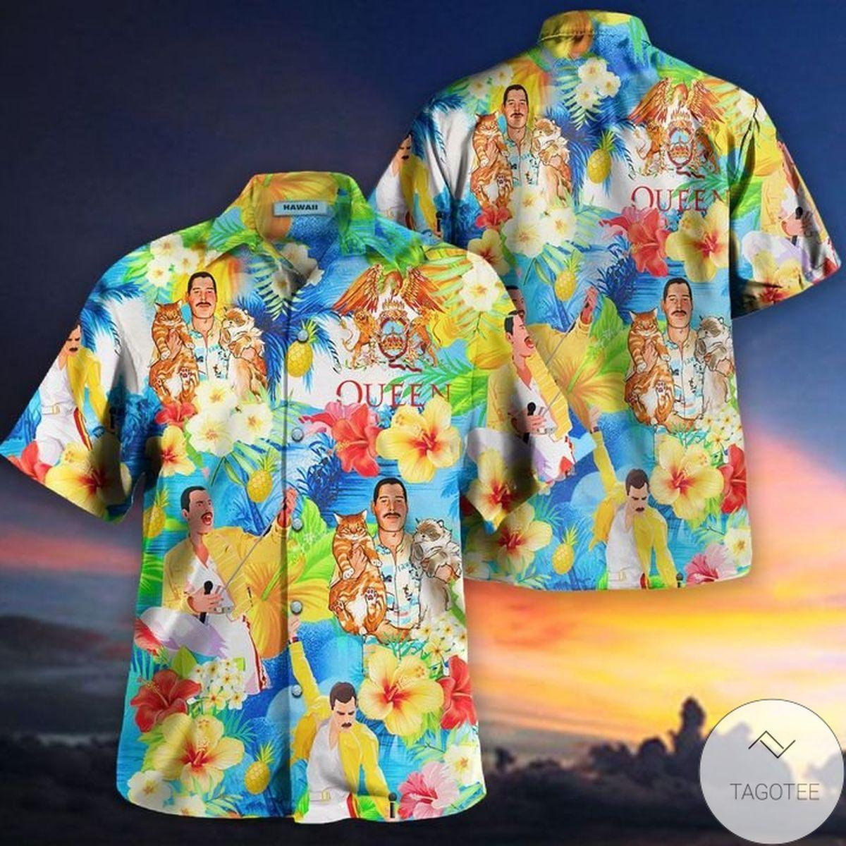 Queen Rock Band Vintage Style Hawaiian Shirt Best Gift For Fans