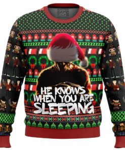 Freddy Krueger A Nightmare On Elm Street Ugly Christmas Sweater Best Gift For Horror Movie Fans