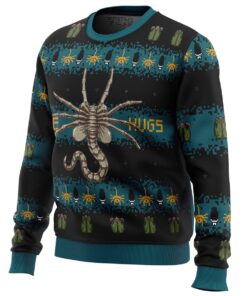 Free Hugs Alien Facehugger Funny Ugly Christmas Sweater Gift For Horror Movie Fans 2