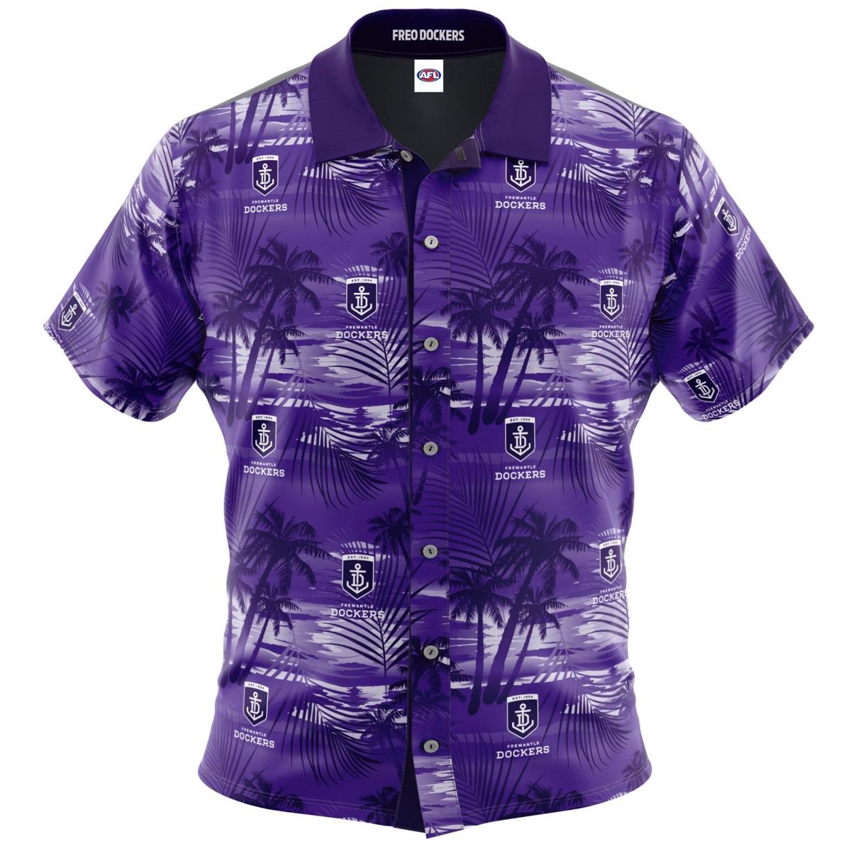 Fremantle Dockers Cheap Tropical Hawaiian Shirt Best Gifts Ideas For Afl Fans