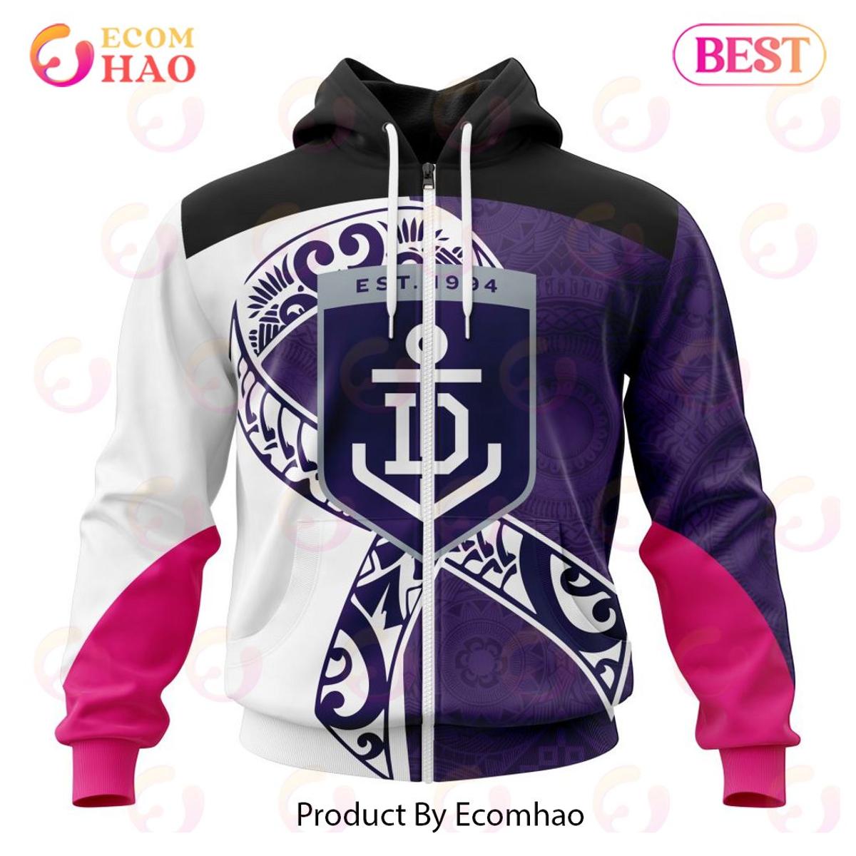 Fremantle Dockers Custom Name Number Indigenous Zip Hoodie Funny Gift For Fans