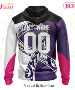Fremantle Dockers Custom Name Number Fight Cancer Zip Hoodie Gift For Fans