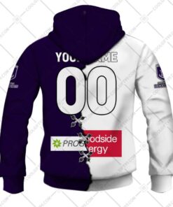 Fremantle Dockers Custom Name Number Mix Guernsey Zip Hoodie Best Gift