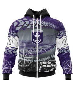 Fremantle Dockers Custom Name Number Off road Zip Up Hoodie Gifts For Lovers 1