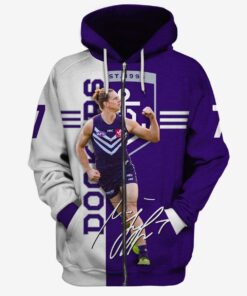 Fremantle Dockers Nat Fyfe No 7 Zip Hoodie Gifts For Lovers