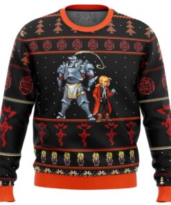 Fullmetal Alchemist Elrics Sprites Pixel Style Ugly Christmas Sweater Gift For Manga Anime Fans