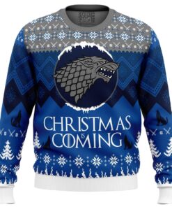 Game Of Thrones Christmas Is Coming Blue Ugly Xmas Sweater Best Christmas Gift For Fans