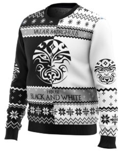 Game Of Thrones House Black And White Ugly Xmas Sweater