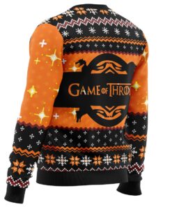 Game Of Thrones House Martell Black Orange Ugly Christmas Sweater Gift For Fans 3