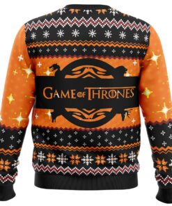 Game Of Thrones House Martell Black Orange Ugly Christmas Sweater Gift For Fans 4