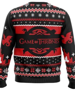 Game Of Thrones House Targaryen Logo Ugly Christmas Sweater Best Gift For Got Fans 3