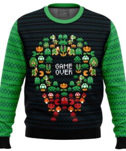 Game Over Nintendo Plus Size Ugly Christmas Sweater 1