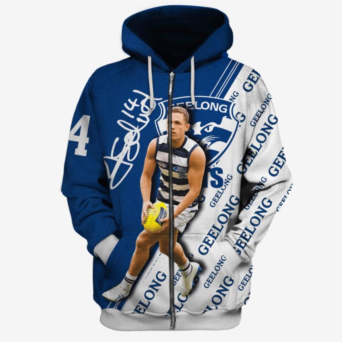 Geelong Cats Patrick Dangerfield Zip Hoodie Gift For Fans