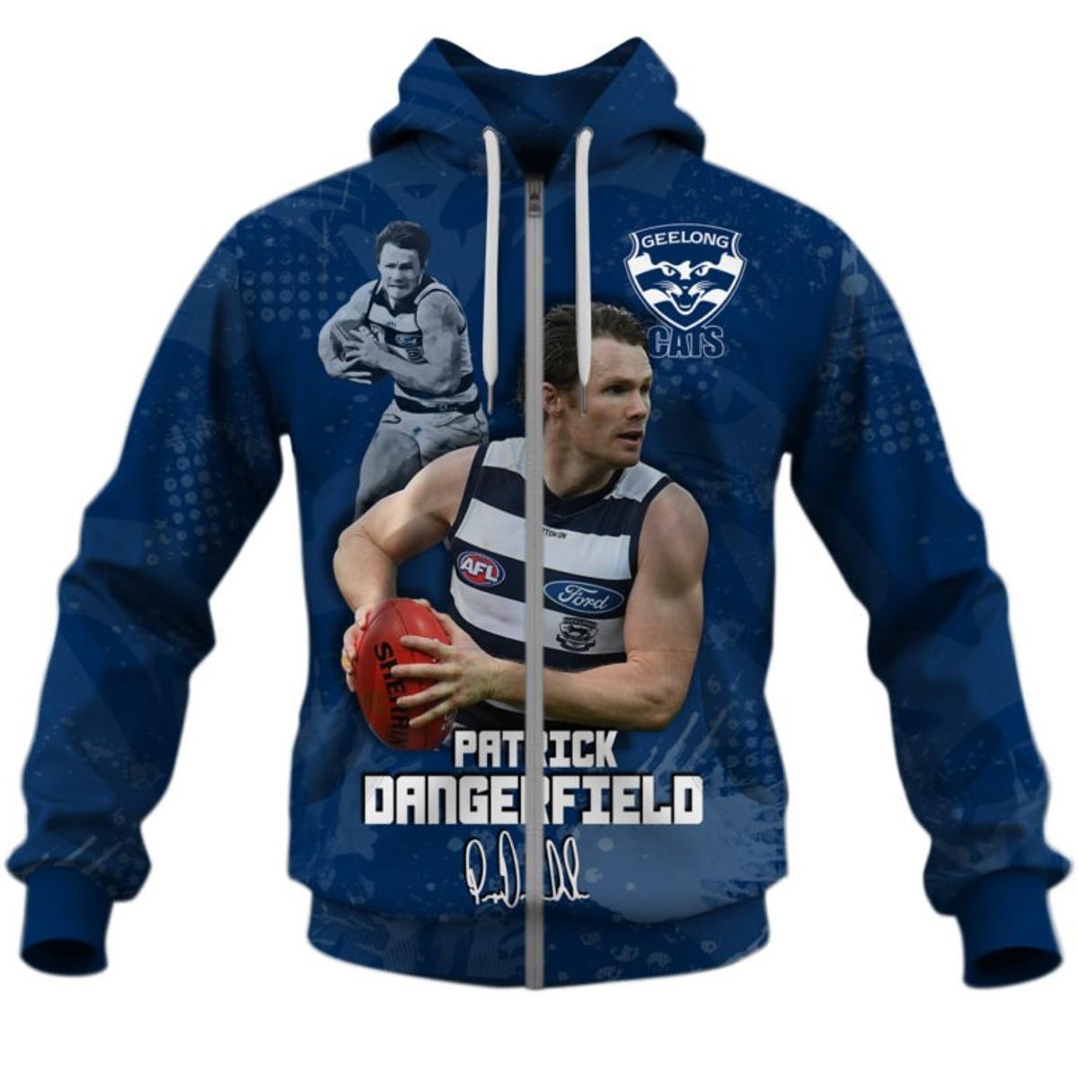 Geelong Cats Patrick Dangerfield Zip Hoodie Gift For Fans