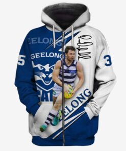 Geelong Cats Patrick Dangerfield Zip Hoodie Gift For Fans