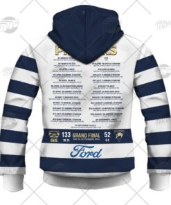 Geelong Cats Premiers Guernsey Signatures Zip Hoodie Best Gift For Fans