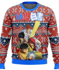 Ghost Fighter Yuyu Hakusho Chibis Christmas Sweater Best Ugly Xmas Sweatter For Fans