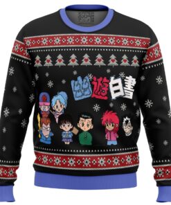 Ghost Fighter Yuyu Hakusho Chibis Christmas Sweater Best Ugly Xmas Sweatter For Fans 1