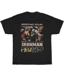 Ghostface Killah Ironman Album Cover T-shirt For Rap Music Fans