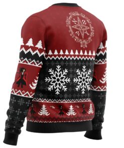 God With Us Hellsing Black Red Christmas Sweater Gift For Manga Anime Fans 3