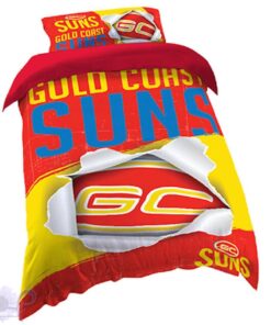 Gold Coast Suns Big Logo Scratch Doona Cover