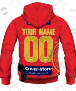 Gold Coast Suns Custom Name Number Indigenous Guernsey Best Zip Up Hoodie 2