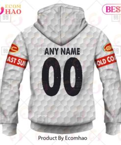 Gold Coast Suns Custom Name Number White Zip Up Hoodie Gifts For Lovers 2