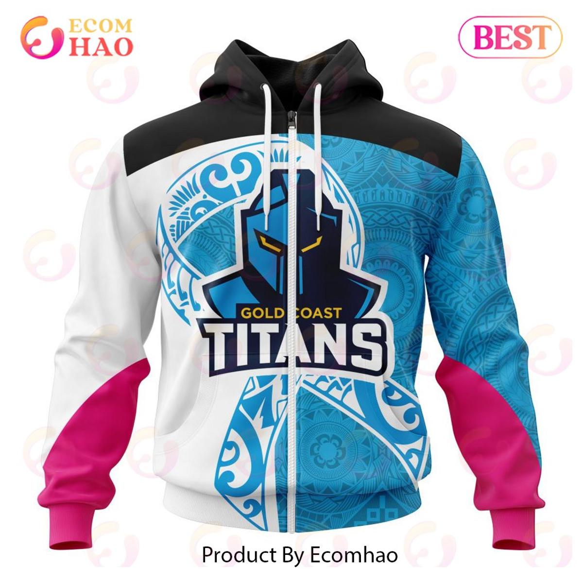 Gold Coast Titans Custom Name Number Autism Awareness Zip Hoodie Gift For Fans