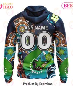 Gold Coast Titans Custom Name Number Special Design Naidoc Zip Hoodie For Fans