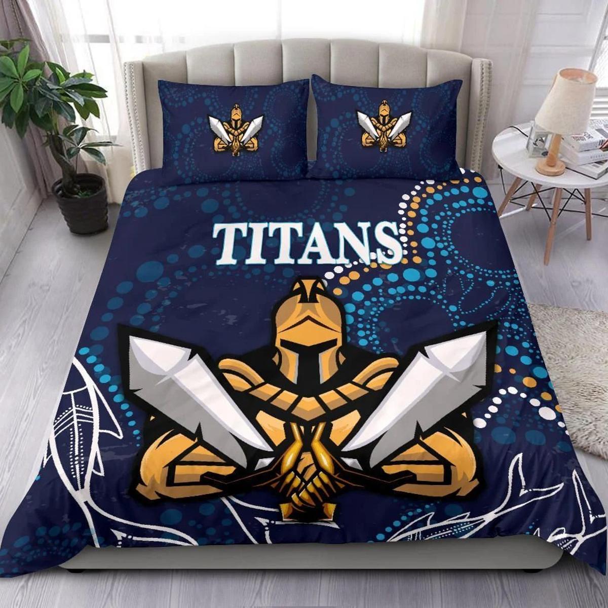 Gold Coast Titans Gladiator Unique Indigenous Doona Cover