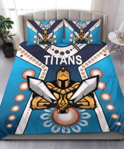 Gold Coast Titans Gladiator Simple Indigenous Doona Cover 1