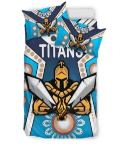 Gold Coast Titans Gladiator Simple Indigenous Doona Cover