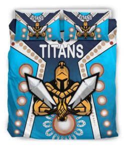 Gold Coast Titans Gladiator Simple Indigenous Doona Cover 3