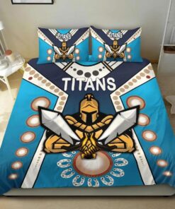 Gold Coast Titans Gladiator Simple Indigenous Doona Cover 5