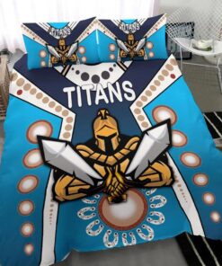 Gold Coast Titans Gladiator Simple Indigenous Doona Cover 6